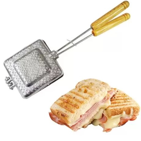 Sanduicheira Tostequeira Misto Quente Forma Aluminio Para Fogão - Bauru - Pão de Forma - Pães Quentes - PANAMI