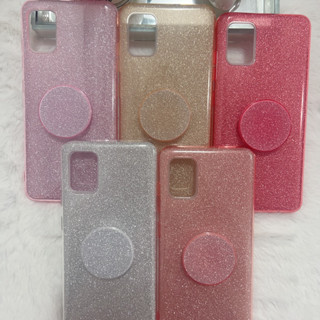 Capa Capinha Brilho Samsung Galaxy A51 acompanha Pop Socket