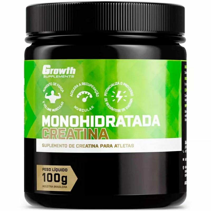 CREATINA MONOHIDRATADA 100G - GROWTH SUPPLEMENTS