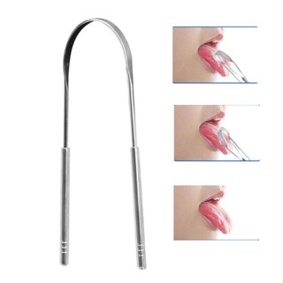 Limpador De Língua, Raspador Oral de Aço Inox - Higiene Bucal