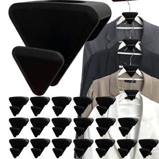 Kit c/ 18 Ganchos Triangular Para Empilhar Cabides Clipes Extensores Multifuncionais Conexão De Ganchos De Empilhamento em Oferta na Shopee