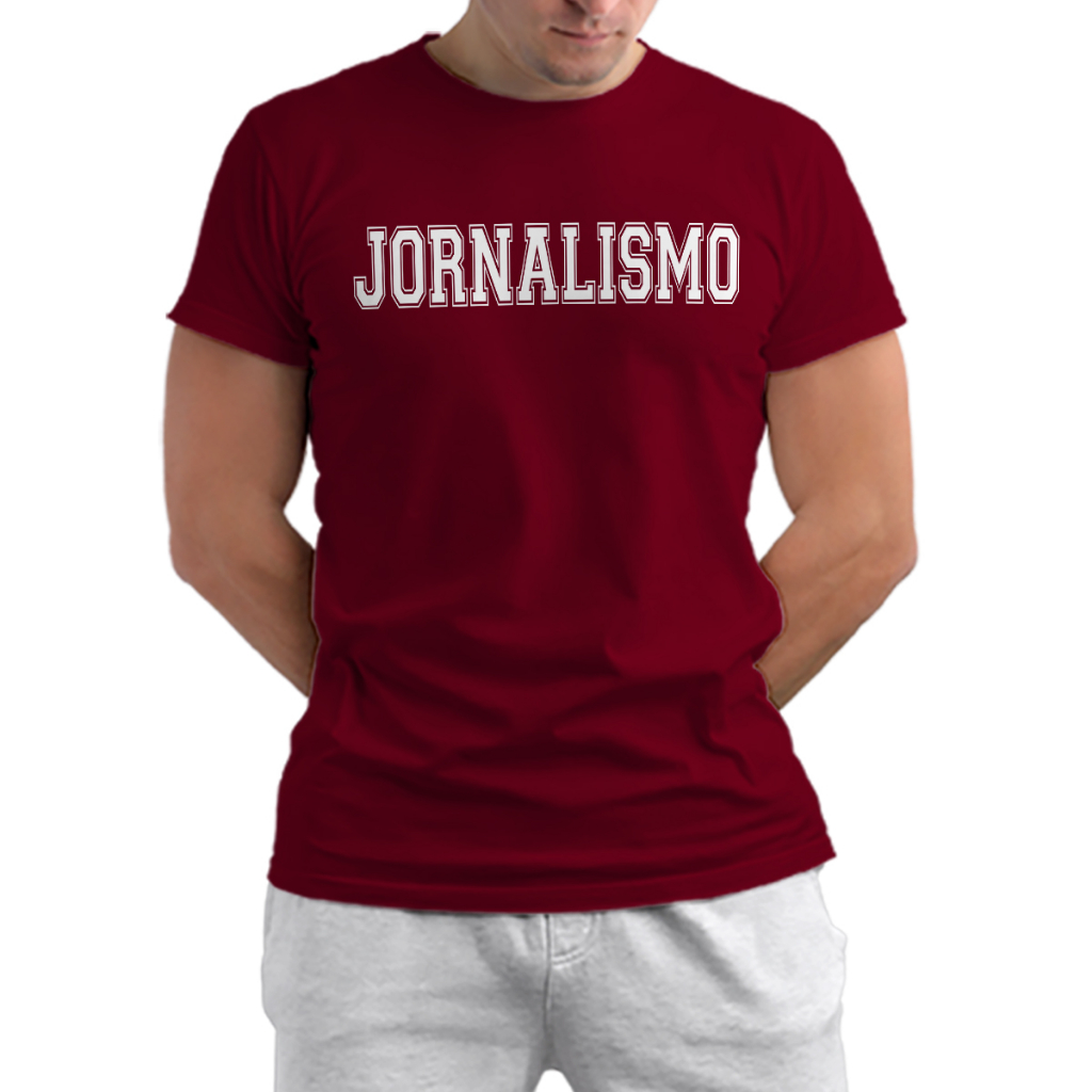 Camiseta Jornalismo Camisa Jornalista Varias Cores Pronta Entrega Curso Faculdade Universidade em Oferta na Shopee