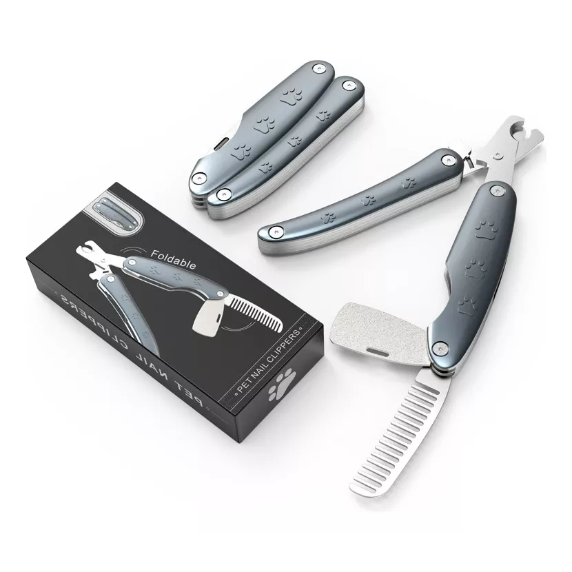 Kit Pet Banho Rosa Cortador De Unha Grande Lixa Pente P Cães