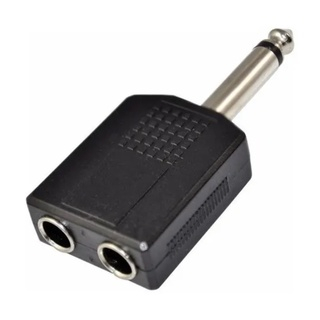 Duplicador Adaptador P10 Mono Mesa Fone Microfone em Oferta na Shopee