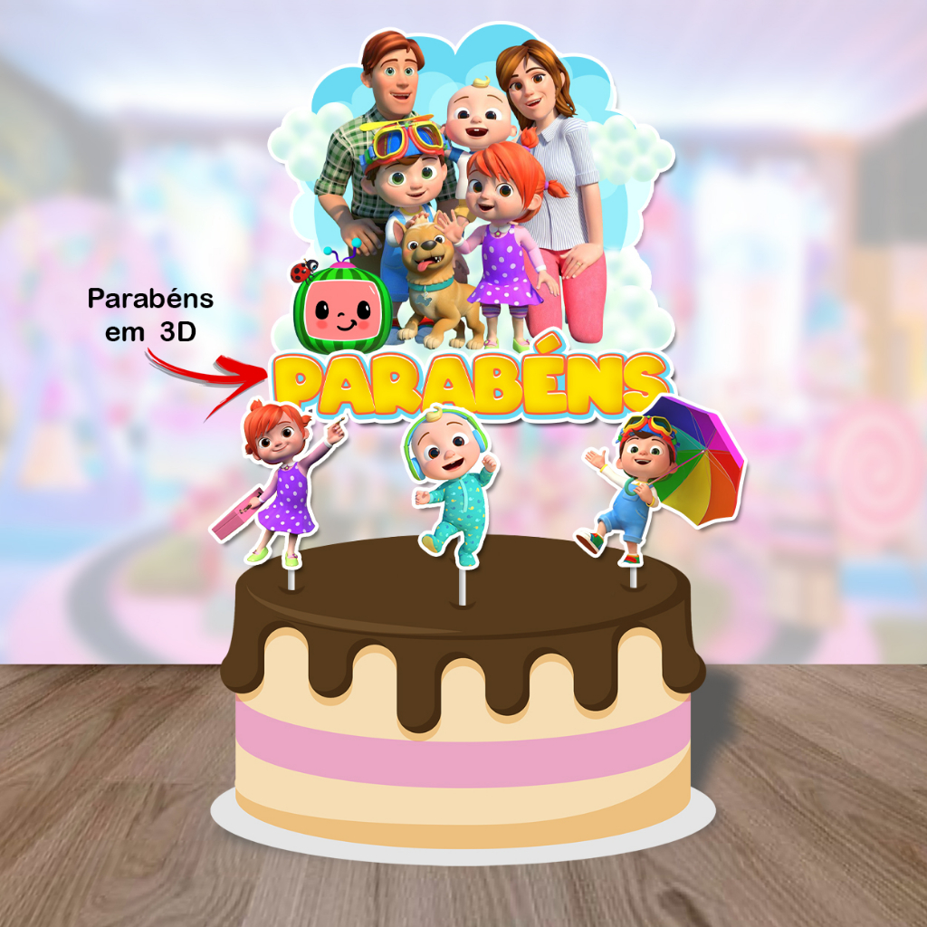 Bolo Tema Cocomelon: Onde Comprar | BuscaProdutos