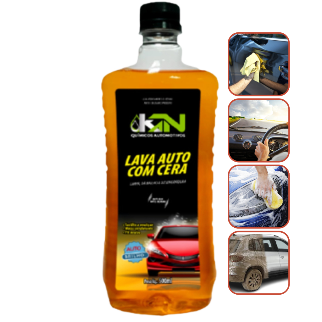 Shampoo Automotivo Concentrado com Cera 500ml Carro Moto