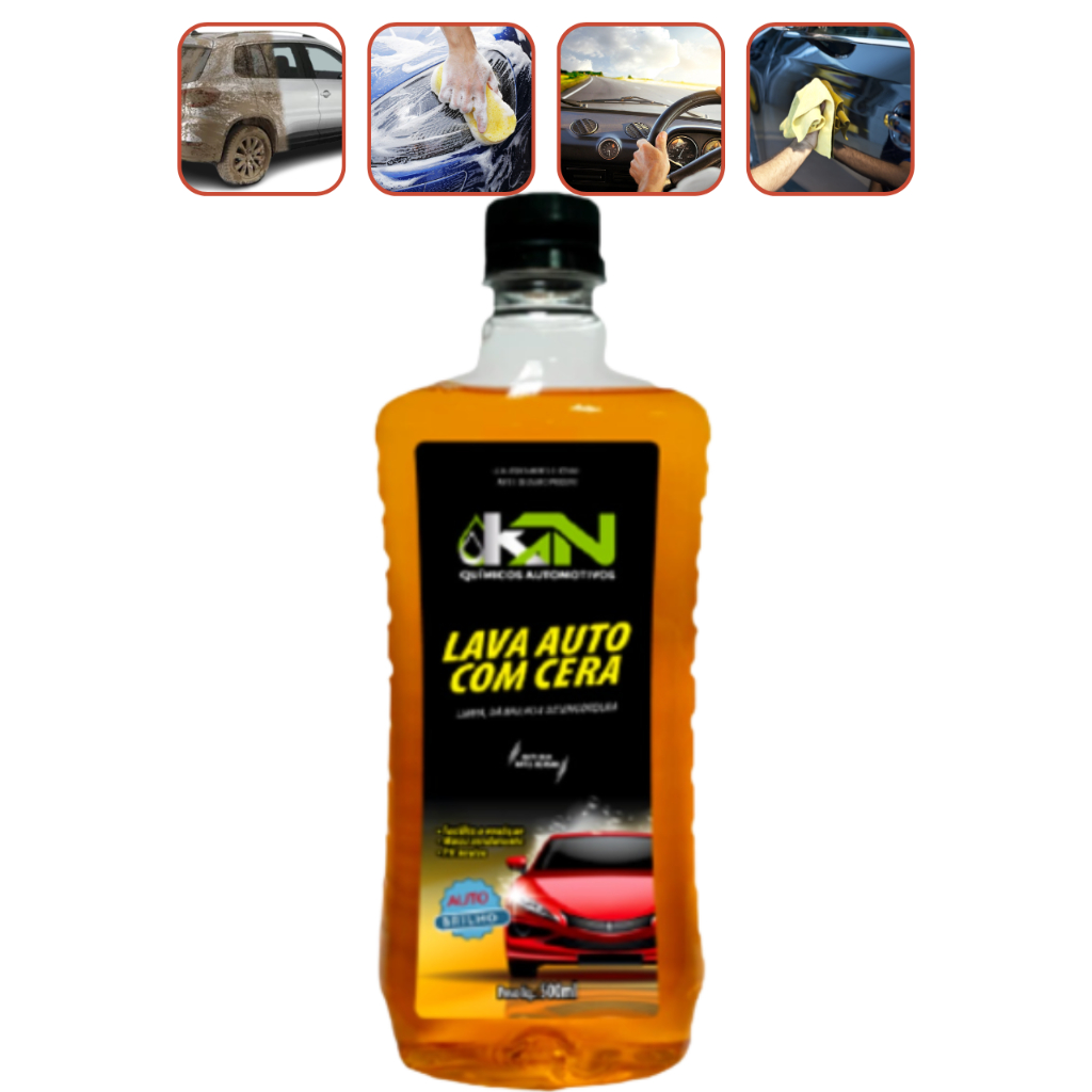 Shampoo Automotivo 500ml com Cera Lava Auto Carro Moto