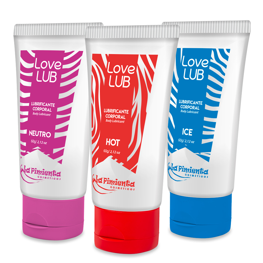 Kit 3x Love Lub Gel Lubrificante 60g La Pimienta