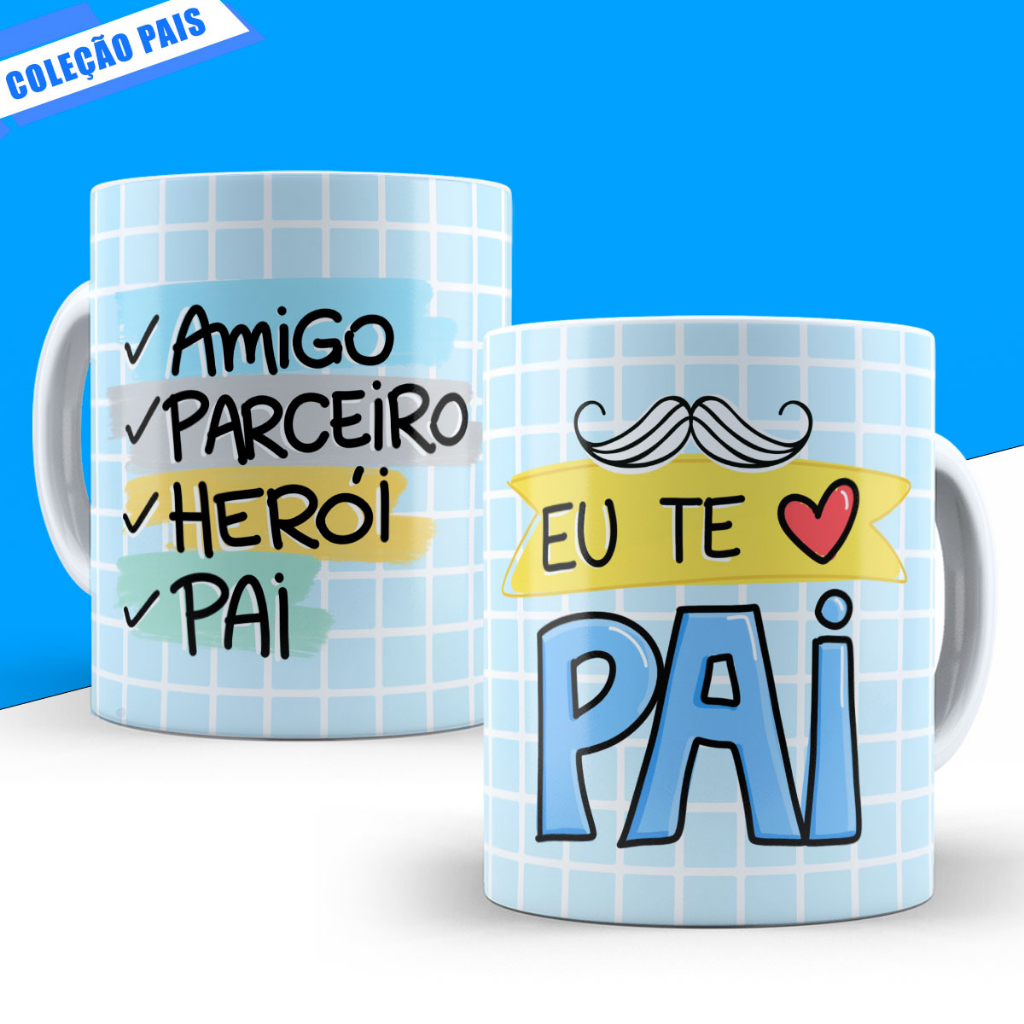 Caneca Dia dos Pais Pai Presente Lembrancinha Personalizado Aniversario Padrasto Avô Avo Xicara de Porcelana 302