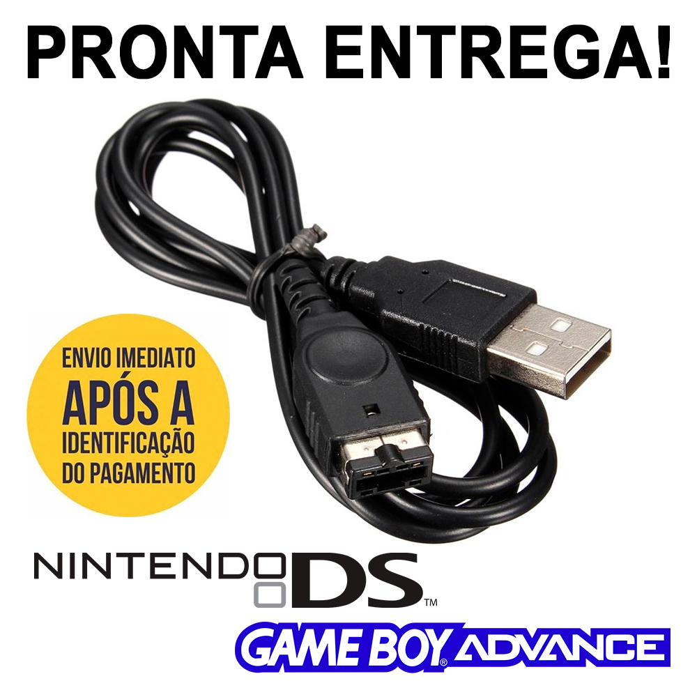 Cabo Usb Para Nintendo Ds Fat Gba Sp Carregador Energia Novo