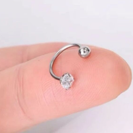 KIT 1/12 Piercing para Nariz helix Aço Cirúrgico brinco com Zircônia em Oferta na Shopee