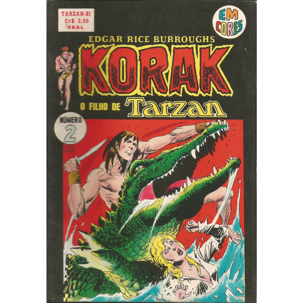 Hq Korak O Filho De Tarzan Em Cores Nº 02 Editora Ebal