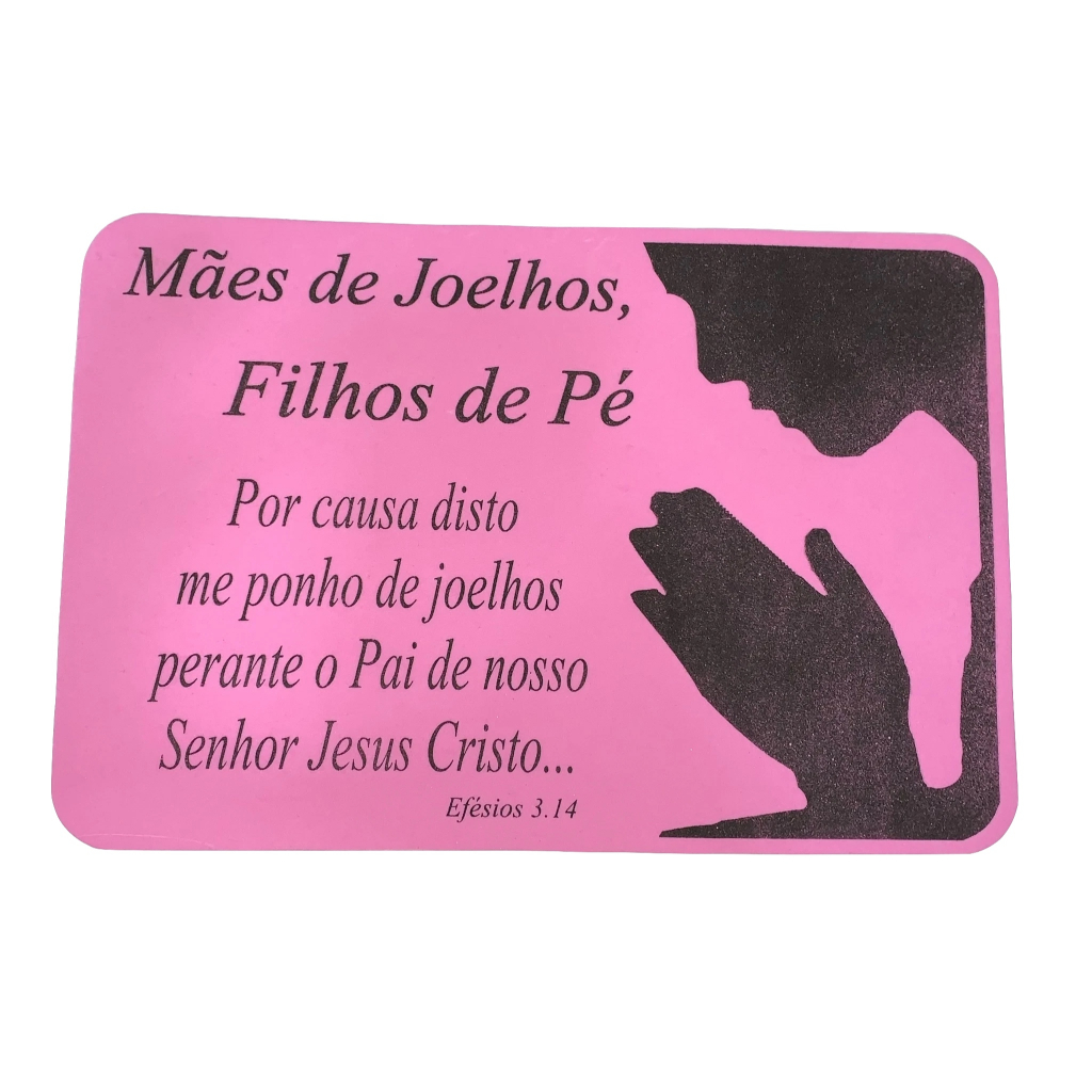 Imagem Tapete de EVA para oração - Mães de joelhos filhos de pé- kit com 10 unid