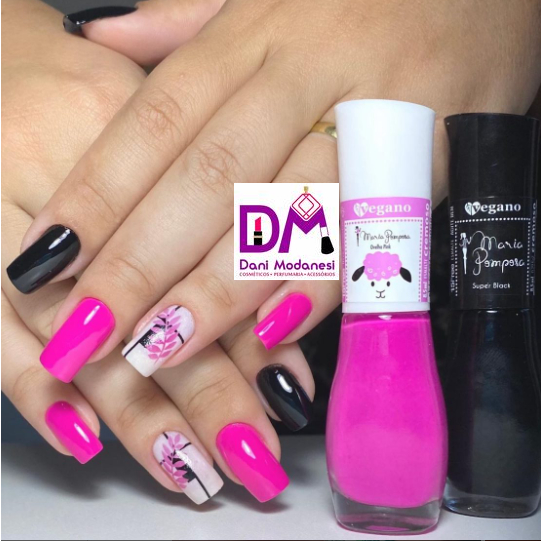 Esmaltes Maria Pomposa - OVELHA PINK + SUPER BLACK