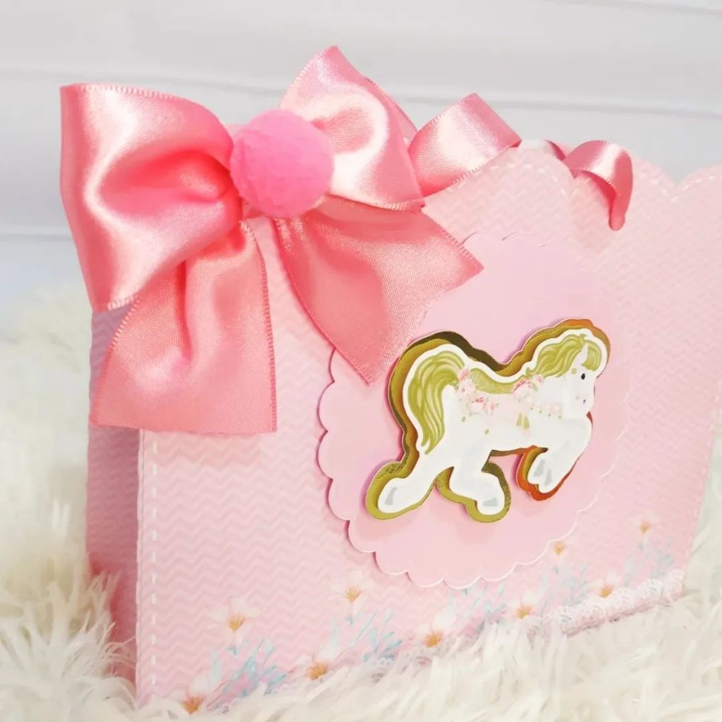 Sacola Personalizada Carrosel Encantado Lembrancinha de aniversario infantil menina