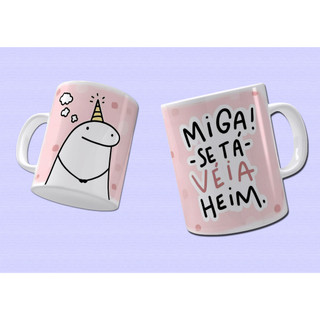 Caneca Amiga canecas com frases de aniversário frases divertidas para amigas caneca personalizada caneca para presente caneca porcelana caneca ceramica