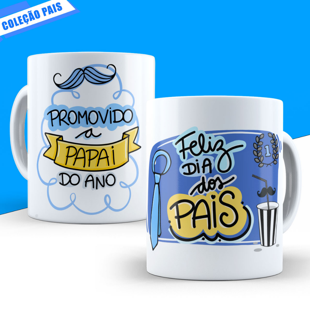 Caneca Dia dos Pais Pai Presente Lembrancinha Personalizado Aniversario Xicara de Porcelana Padrasto Avô Avo 298