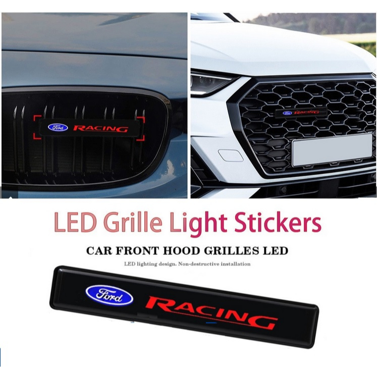 Emblema Luminoso  da Grade para Ford Racing Fusion Focus Ka Ranger Edge Ecosport Fiesta Territory