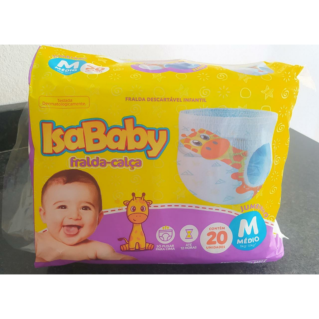 Pacote Fralda Calça Infantil descartável Isababy Jumbinho