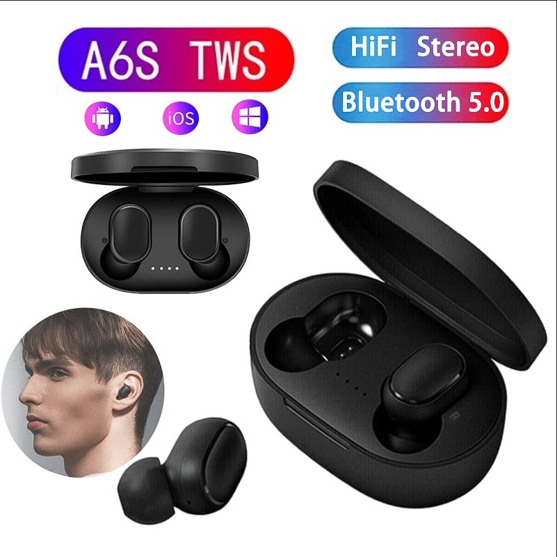 Fone De Ouvido Bluetooth Tws A6s A Prova Dágua Microfone lançamento 2023