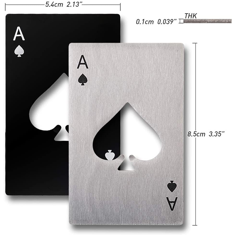 10 Unidade Abridor De Garrafa Formato Carta De Baralho Aco Inox A Espada Promoção