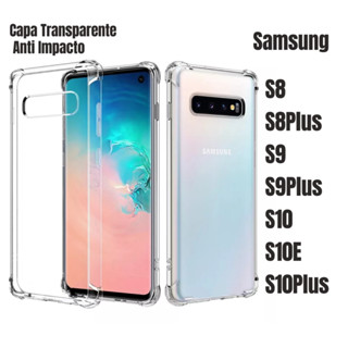Case Capa Capinha Transparente Anti Impacto Tpu Para Samsung Galaxy S8 S8Plus S9 S9Plus S10 S10E S10Plus em Oferta na Shopee