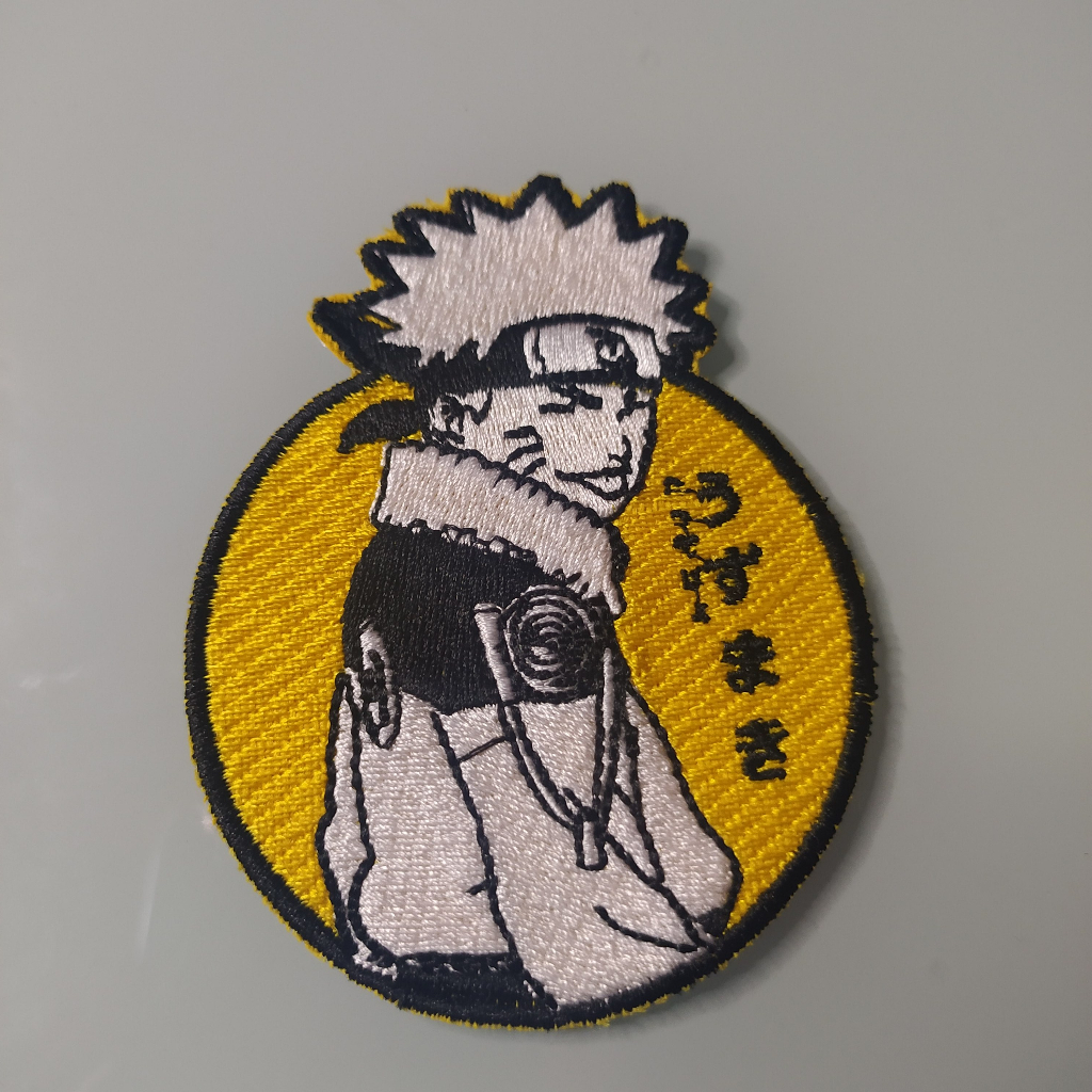 patch bordado naruto uzumaki naruto shippuden naruto classico amarelo branco preto termocolante
