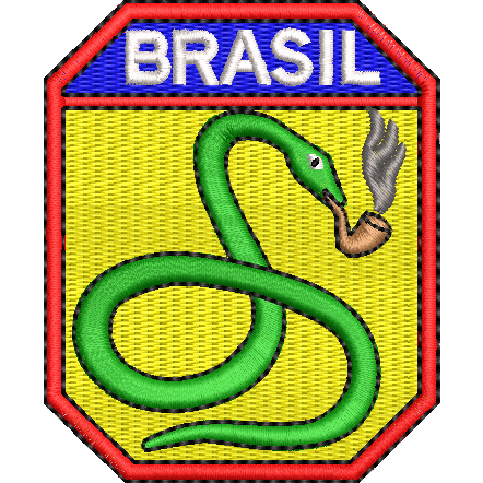 patch bordado feb brasil força espedicionaria brsileira segunda guerra mundial a cobra vai fumar a cobra fumou