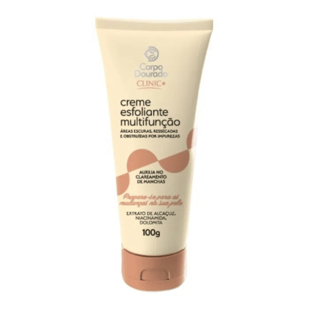 Creme Esfoliante Clareador Para Manchas Escuras Clinic+ 100ml - Corpo Dourado