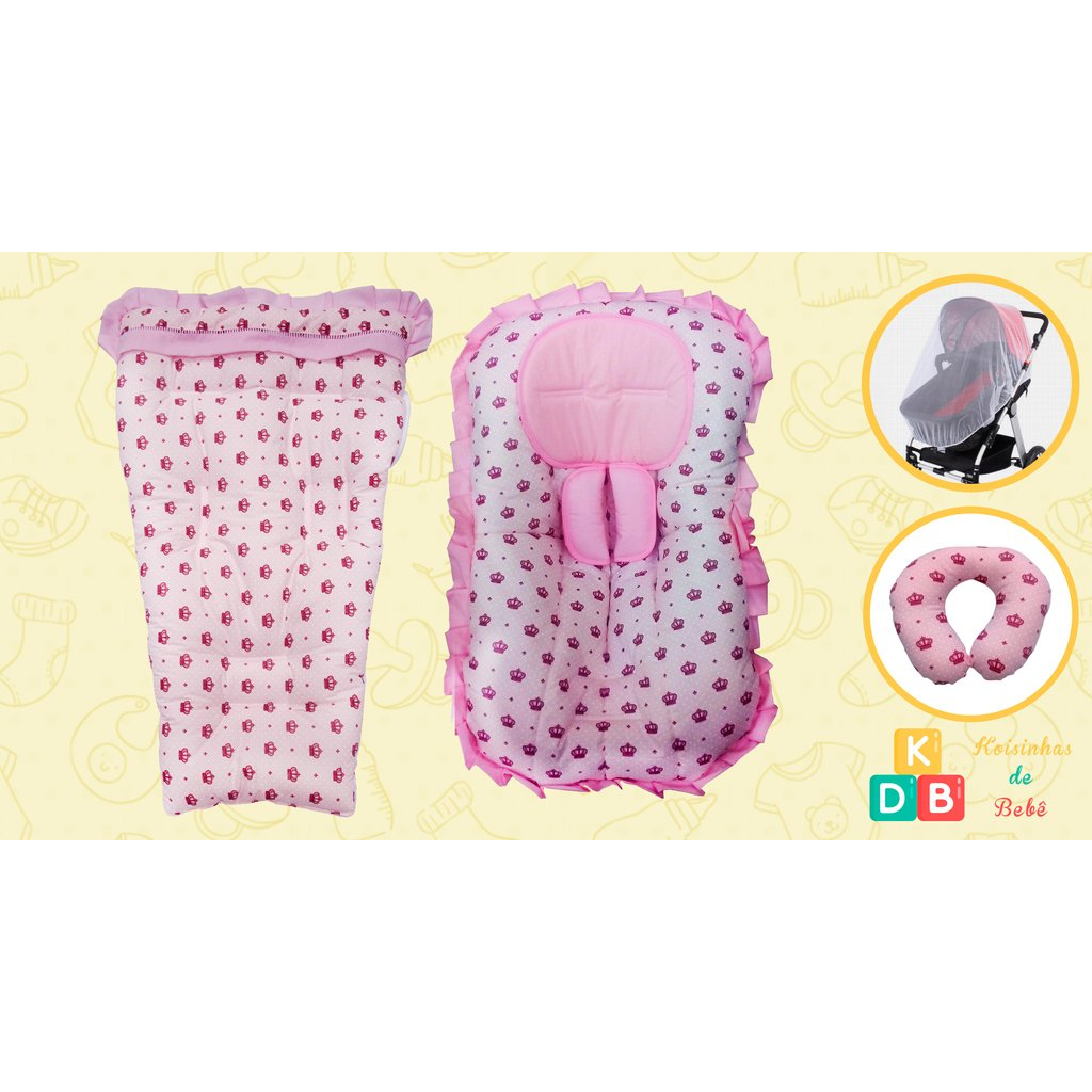 Kit Passeio Capa de Carrinho + Capa de Bebê Conforto+ 1 Par de Protetor de Cinto + Mosquiteiro de Carrinho + Almofada de Pescoço Kiddo, Burigotto, Cosco, Galzerano