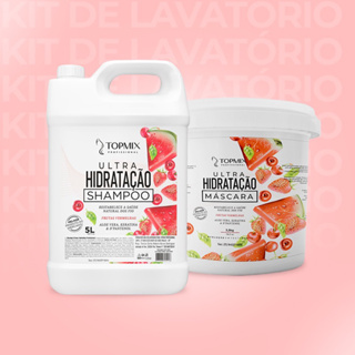 kit Shampoo e máscara Frutas Vermelhas Topmix Profissional 5L e 3.5 ultra Hidratante