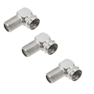 3x Conector F 90 Graus para Cabo Coaxial RG6 RG59 TV em Oferta na Shopee