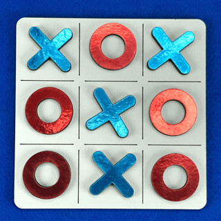 Kit - 35 Jogos da Velha em MDF 10cm - Branco com peças Color Brilhante