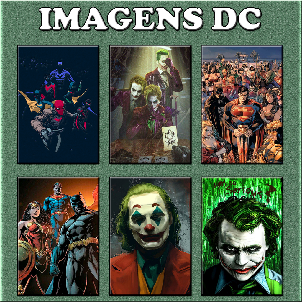 Placas Decorativas MDF - Heroes Vilão - Batman Coringa, Superman, DC - Quadros Decorativos - 13X9cm