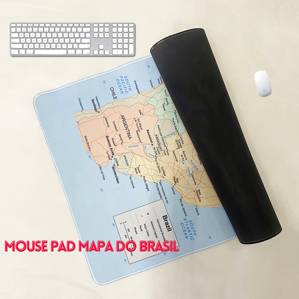 60x40cm Mouse pad com mapa do Brasil
