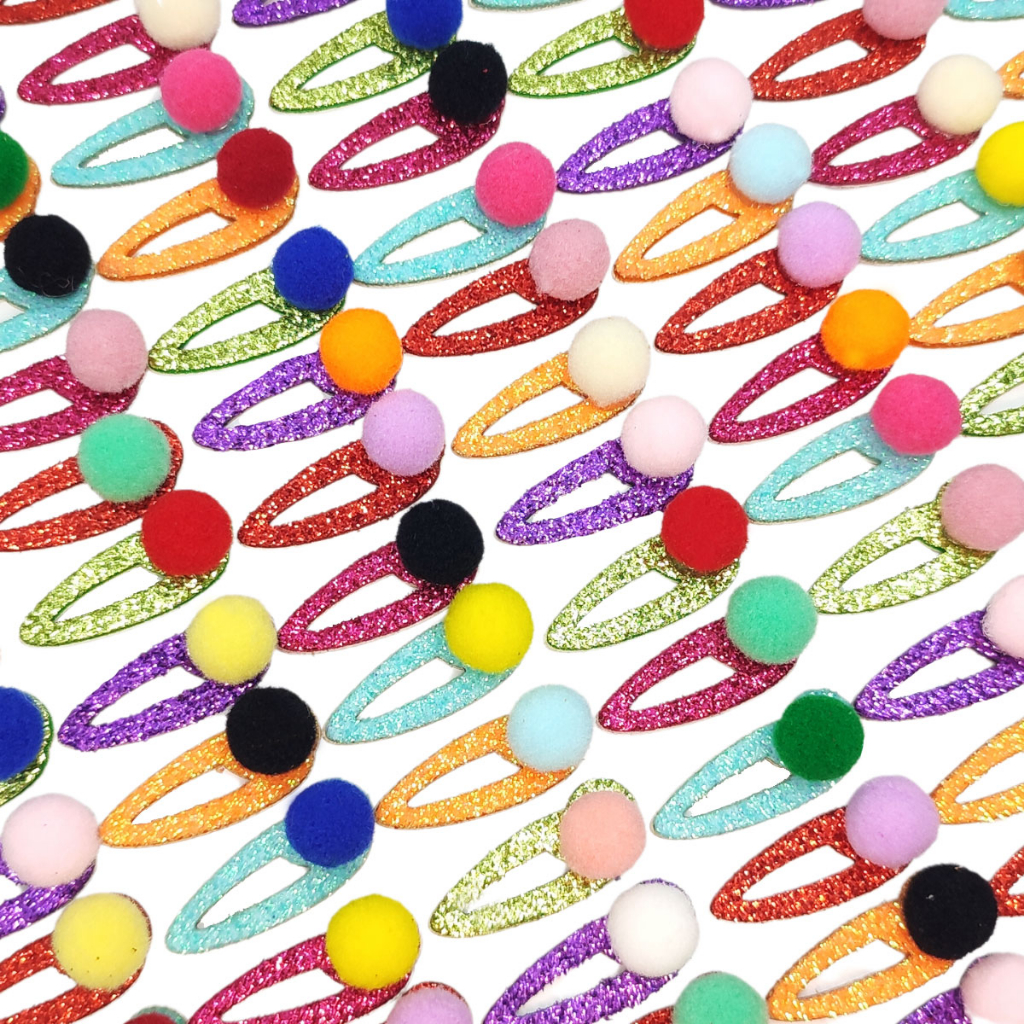 Kit 50 Lacinhos Tic tac Presilha Pom Pom Pet Cãe Gato