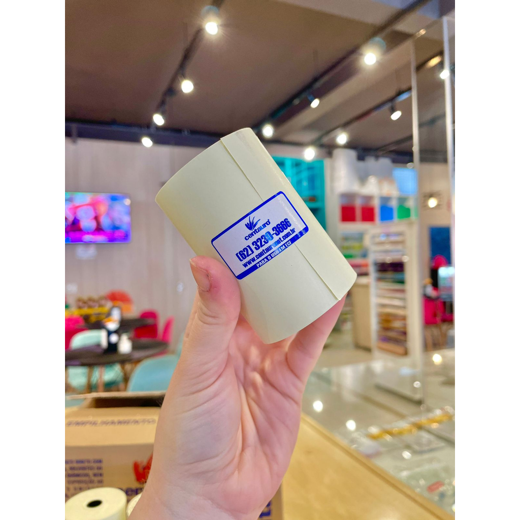 Bobina Térmica 80x40 Amarela Cupom Fiscal -  Unidade