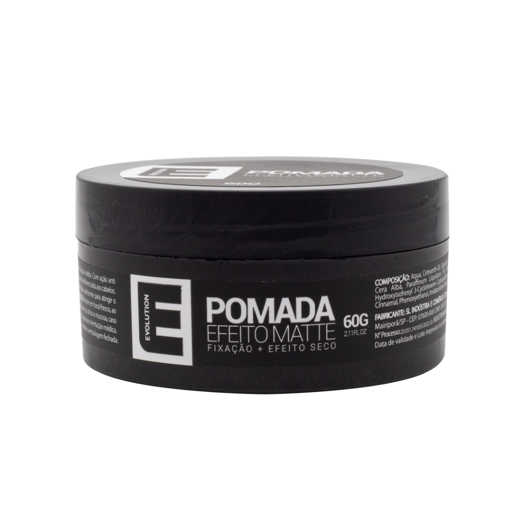 Cera Matte Evolution Barber 60gr - Pomada para Cabelo Efeito Seco