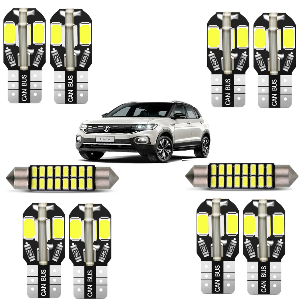 Kit Lampadas Led Premium Vw T Cross Tcross Cambus