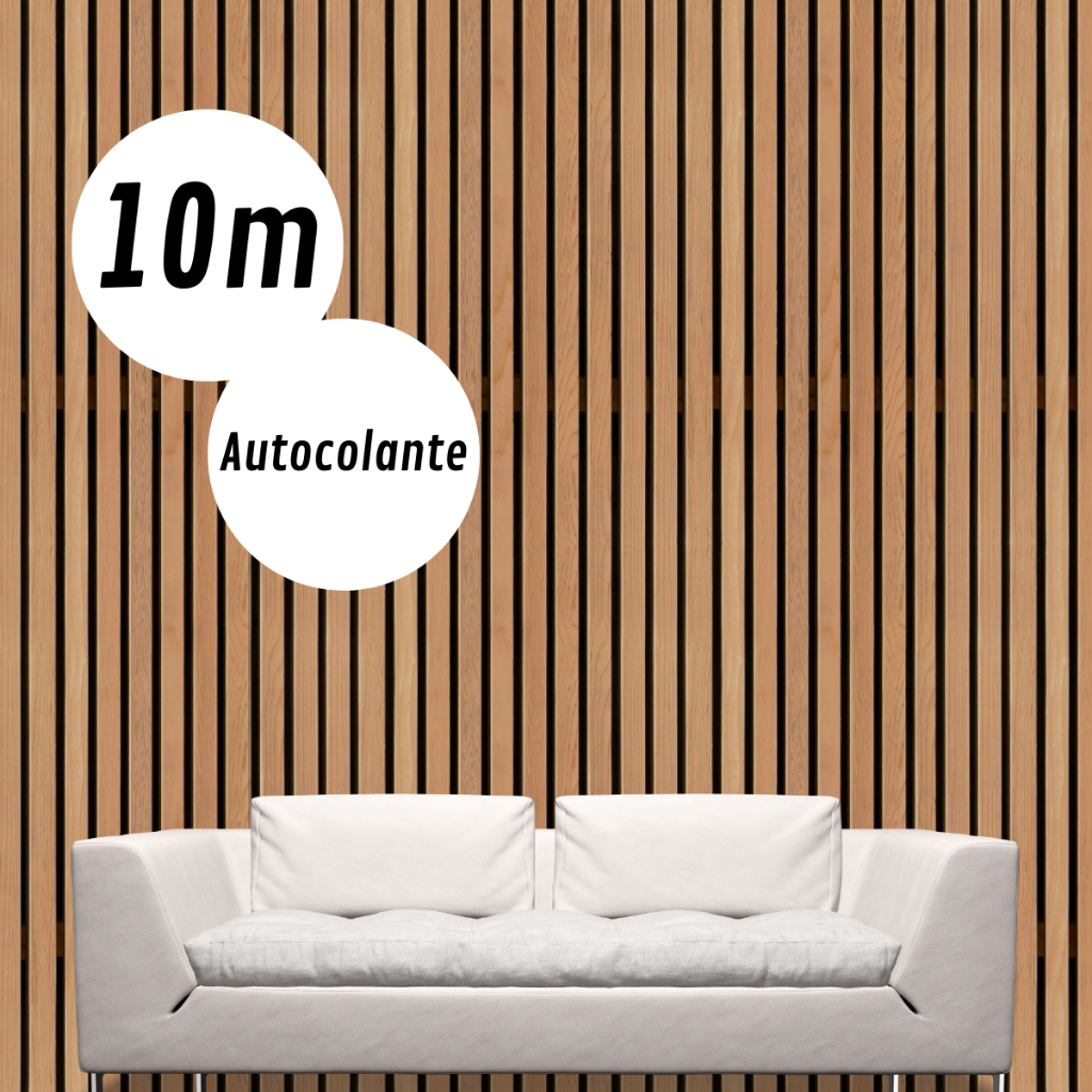 10 Metros Rolo Papel De Parede Premium Ripa Ripado Madeira Lavável Sala Quarto 3D Autoadesivo em Oferta na Shopee