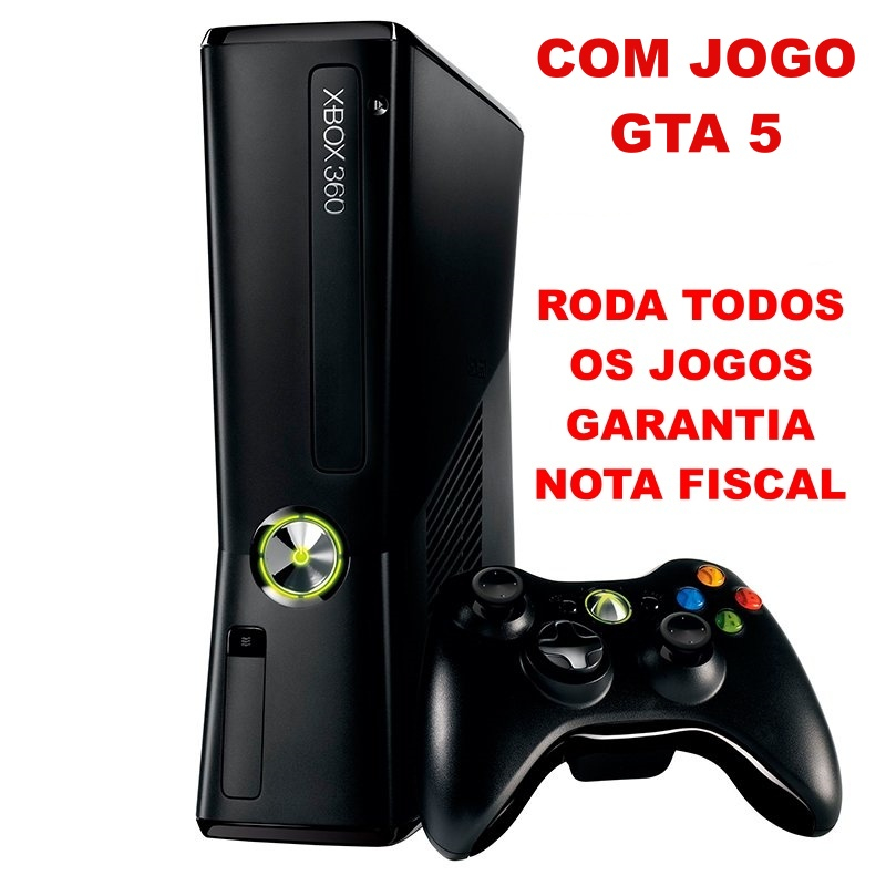 Microsoft Xbox 360 Destravado com Jogo GTA 5 + Garantia + Nota Fiscal