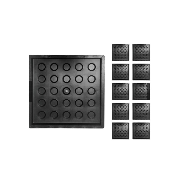 Kit 10 Formas Piso Tátil 33x33x2,5 Alerta Direção Bola Fp080 - Brasfort