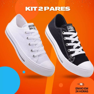 Kit de 2 pares Tênis Star Feminino Casual Super Confortaveis