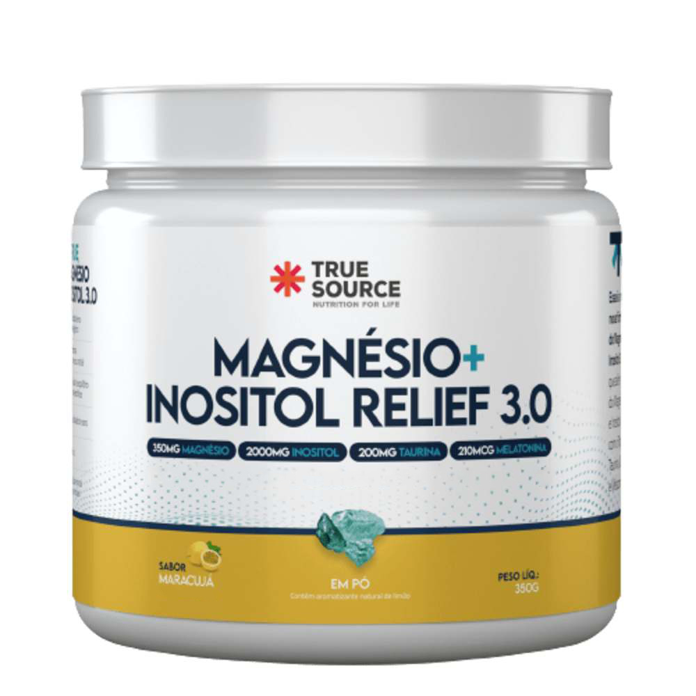 Magnésio Inositol Relief 3.0 Sabor Maracujá 350g - True Source