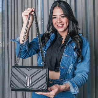 Bolsa Feminina Pequena Transversal Alça De Corrente Reforçada