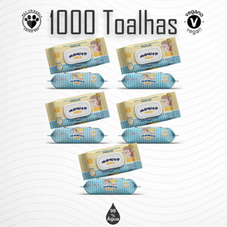 10 Pacotes Toalhas Umedecidas PREMIUM 20x13 Com Tampa Flip Top - Mamito Baby