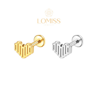 Piercing Helix Tragus Conch Aço Cirúrgico Coração Listrado em Oferta na Shopee