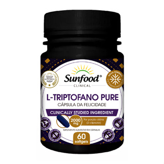 L-Triptofano Pure 2000mg 60 Cápsulas Sunfood Clinical