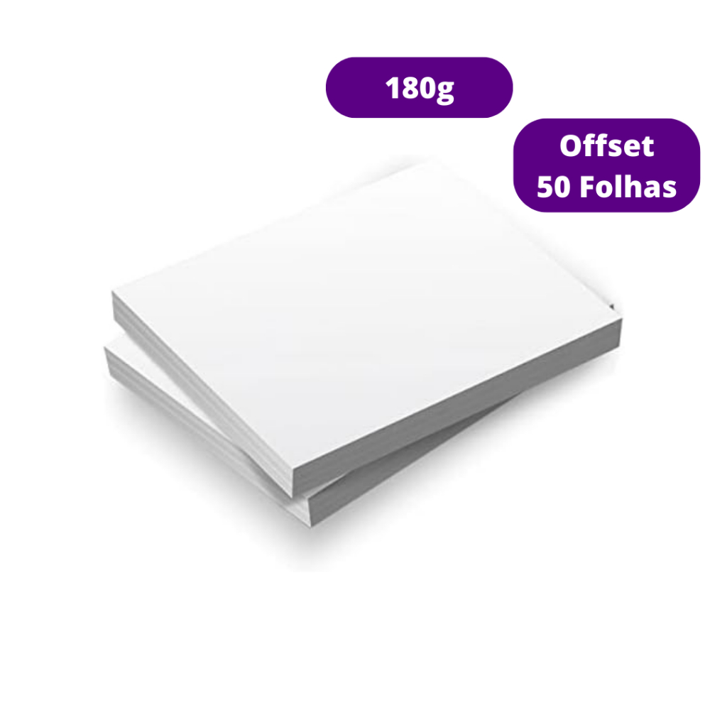 Papel Offset Opaline Liso 50 Folhas 180g A4 Branco Diplomata Masterprint em Oferta na Shopee
