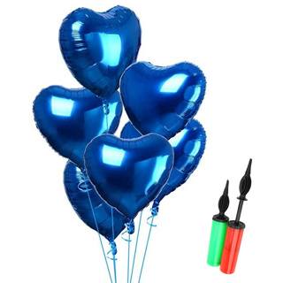 10 Balão Metalizado Coração 45cm (Escolha A Cor) Festas Decoração + Bomba Balão em Oferta na Shopee
